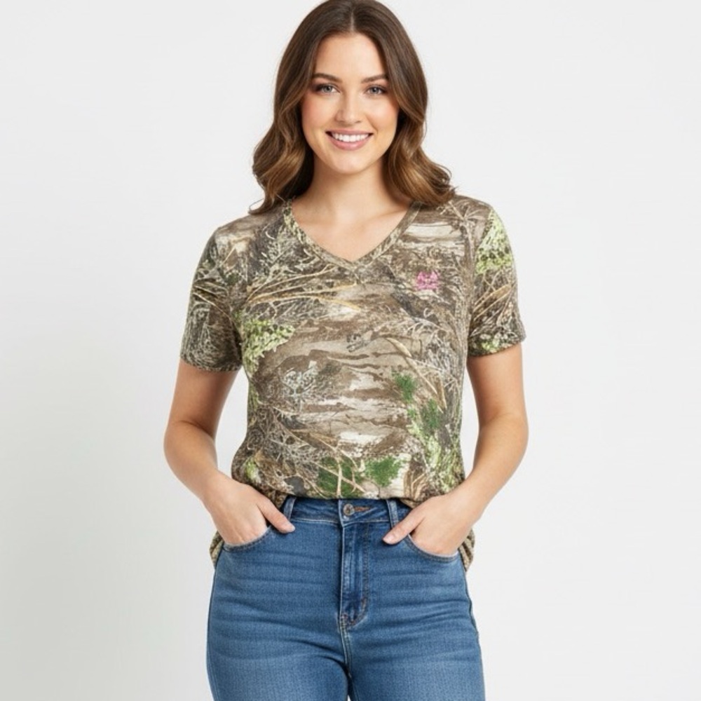 REALTREE Women’s Camo V Neck Tee